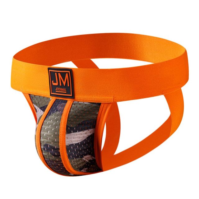 JOCKMAIL Strap Men Underwear Penis Pouch Briefs Camouflage Men Thong Sexy Gay Jockstrap Mesh Male Panties Cueca Tanga Hombre
