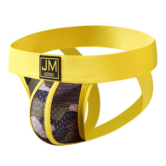 JOCKMAIL Strap Men Underwear Penis Pouch Briefs Camouflage Men Thong Sexy Gay Jockstrap Mesh Male Panties Cueca Tanga Hombre