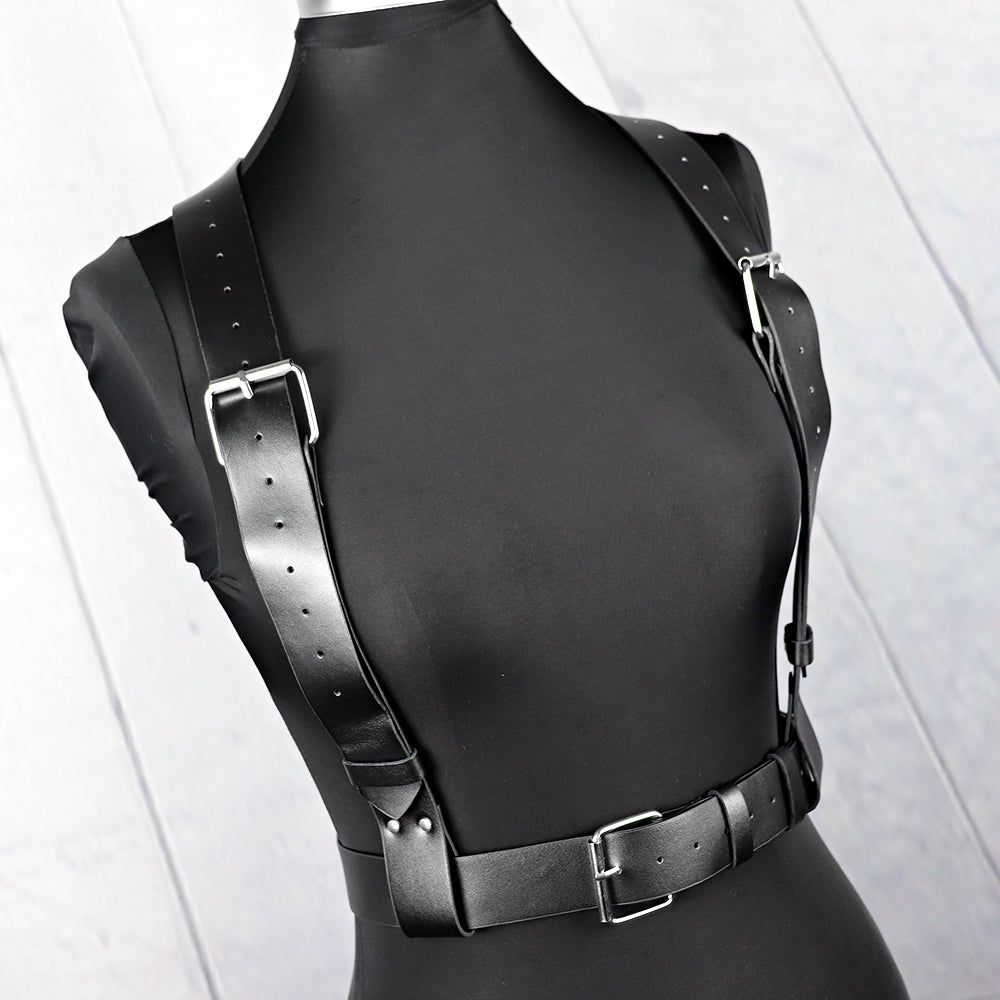 UYEE Women Suspender Leather Harness Belt Chain Body Sexy Bondage Women Harness Gothic Garter Belt Lingerie Harajuku Punk