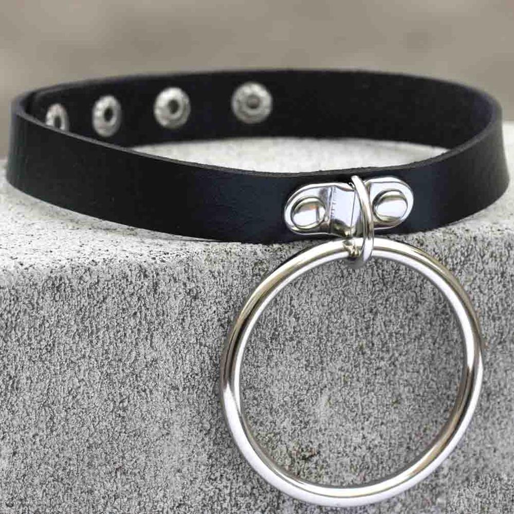 ZIMNO Sexy Punk Egirl Choker Collar Leather Choker Bondage Cosplay Goth Jewelry Women Gothic Male Necklace Harajuku Accessories
