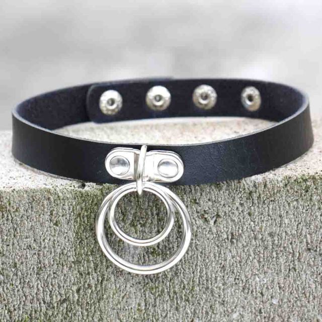 ZIMNO Sexy Punk Egirl Choker Collar Leather Choker Bondage Cosplay Goth Jewelry Women Gothic Male Necklace Harajuku Accessories