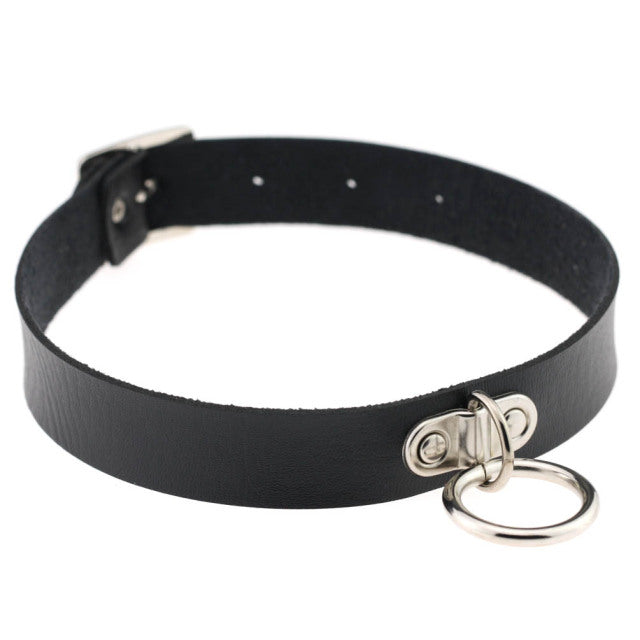 ZIMNO Sexy Punk Egirl Choker Collar Leather Choker Bondage Cosplay Goth Jewelry Women Gothic Male Necklace Harajuku Accessories