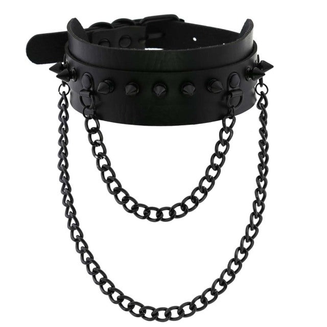 ZIMNO Sexy Punk Egirl Choker Collar Leather Choker Bondage Cosplay Goth Jewelry Women Gothic Male Necklace Harajuku Accessories