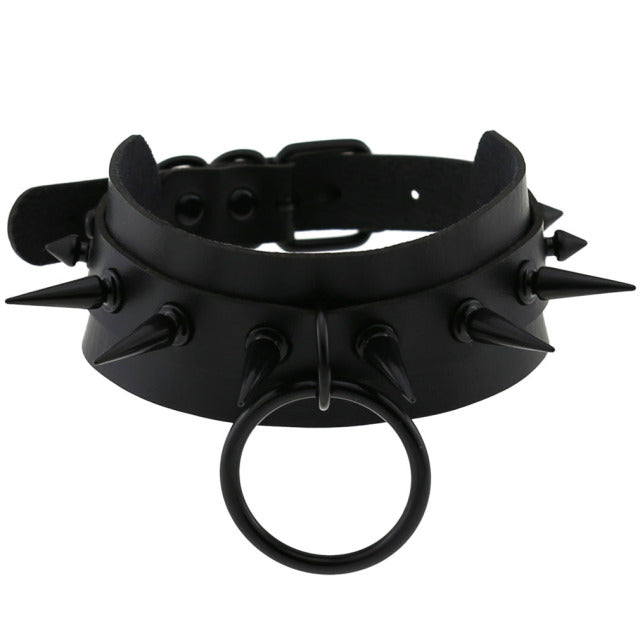 ZIMNO Sexy Punk Egirl Choker Collar Leather Choker Bondage Cosplay Goth Jewelry Women Gothic Male Necklace Harajuku Accessories
