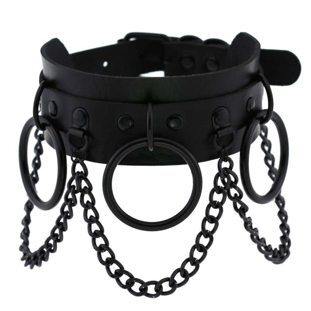 ZIMNO Sexy Punk Egirl Choker Collar Leather Choker Bondage Cosplay Goth Jewelry Women Gothic Male Necklace Harajuku Accessories