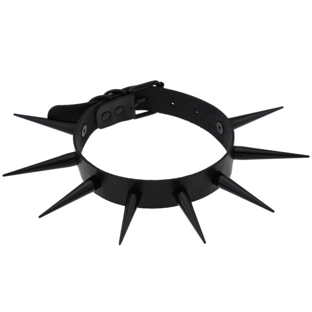 ZIMNO Sexy Punk Egirl Choker Collar Leather Choker Bondage Cosplay Goth Jewelry Women Gothic Male Necklace Harajuku Accessories