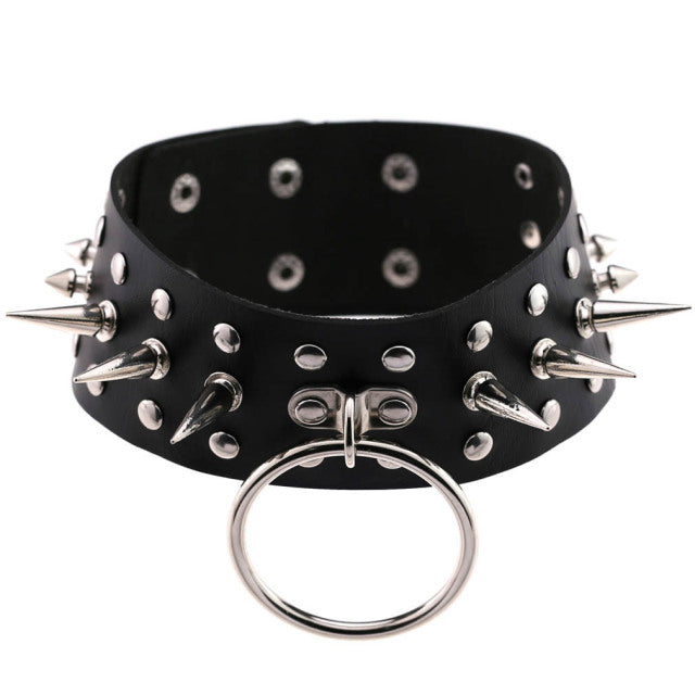 ZIMNO Sexy Punk Egirl Choker Collar Leather Choker Bondage Cosplay Goth Jewelry Women Gothic Male Necklace Harajuku Accessories