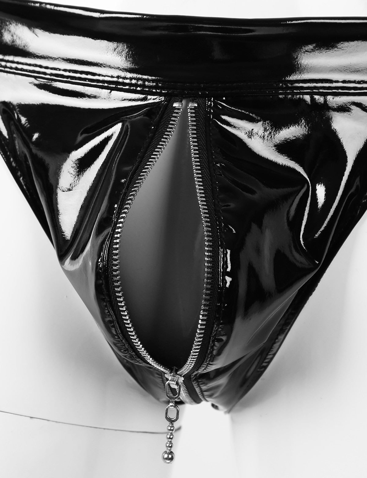 Mens Sissy Latex Panties Fetish Cutout Open Butt Wetlook Leather Penis Pouch Briefs Gay Bondage Crotchless Jockstraps Underwear