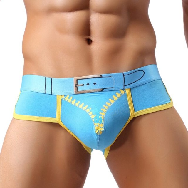 Cotton Mens Underwear Boxers Solid Underwear Male Boxer Breathable Transparent Underwear Mens Pouch Zipper Underpants