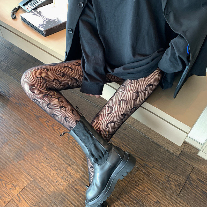 Anime Moon Silk Stockings Cosplay Sexy Fishnet Tights Fashion Black White Lolita Socks