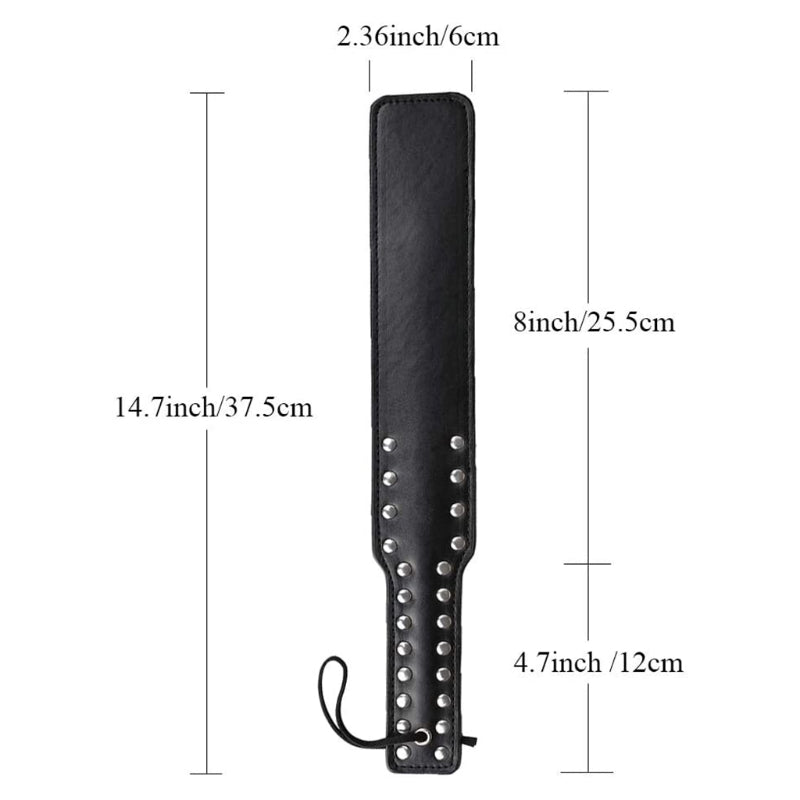 BDSM Flogged PU Leather Whip Restraint Fetish Leather Poundle Spanking Paddle