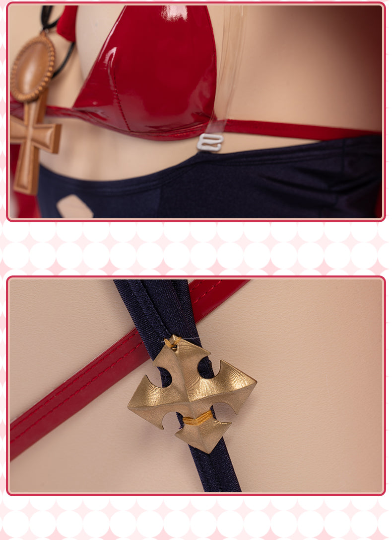 UWOWO Mantaro Christmas Bunny Cosplay Sexy Bodysuit Costume Red Jumpsuit Rabbit Girl Women Cosplay Costumes For Halloween Party