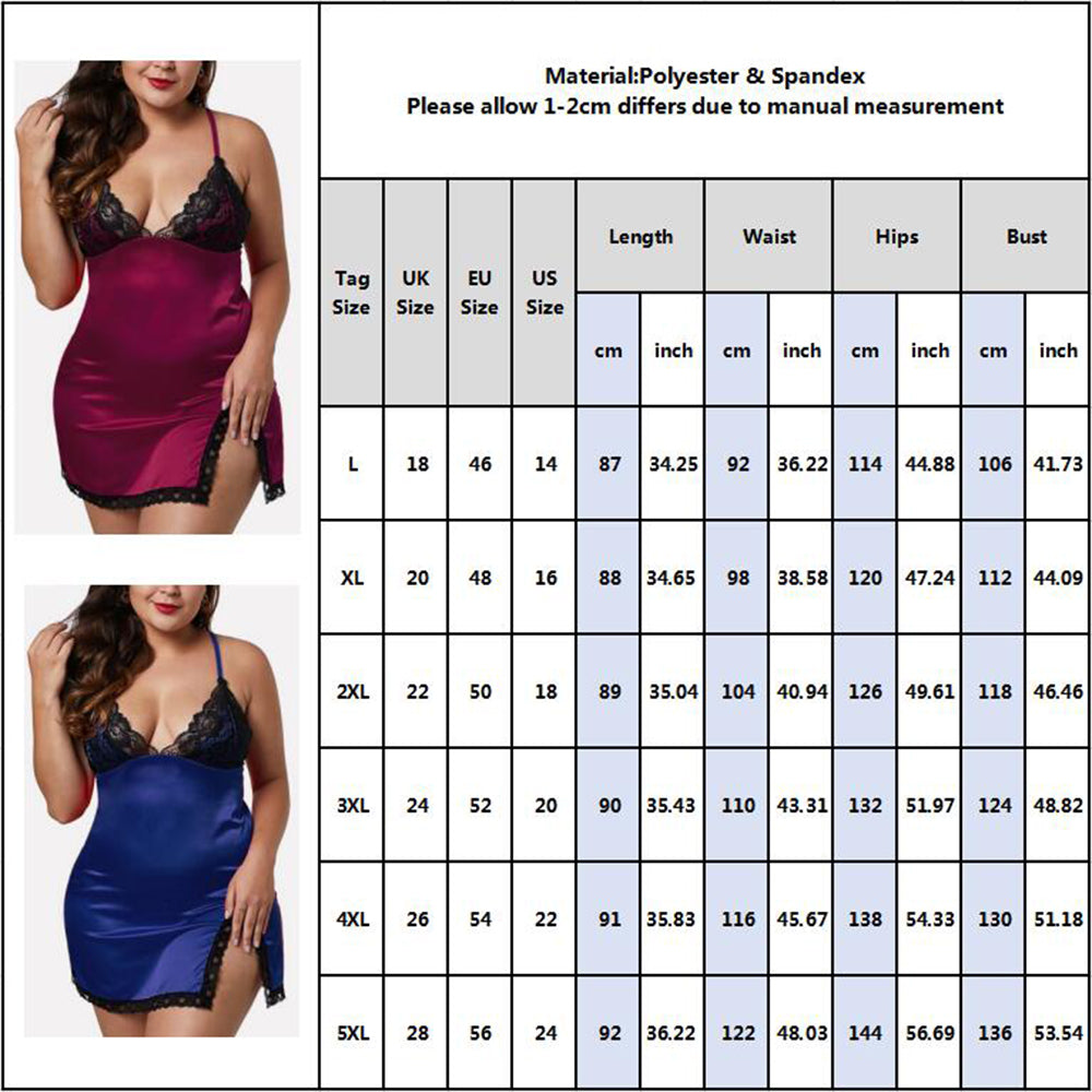 Women Night Short Plus Size Dress Nightgown Satin Silk Lace Lingerie Pajamas Sleepwear Sexy Lingerie Pijama Nightdress