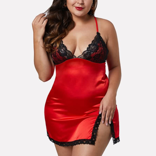 Women Night Short Plus Size Dress Nightgown Satin Silk Lace Lingerie Pajamas Sleepwear Sexy Lingerie Pijama Nightdress