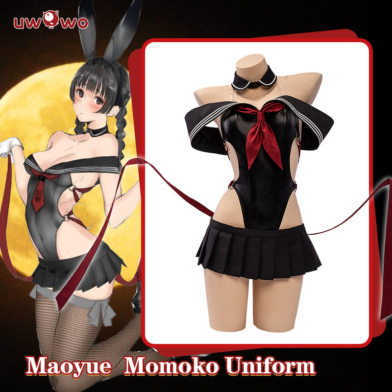 UWOWO Maoyue Momoko Uniform Bunny Cosplay Costume Sexy Bodysuit Cute Rabbit Reverse Outfits For Women