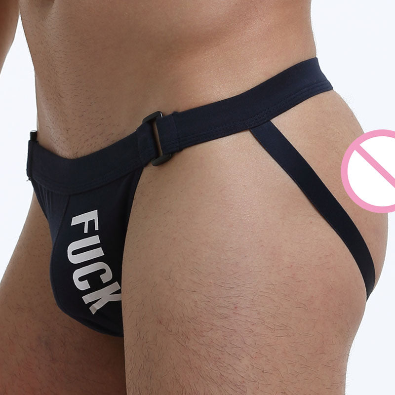 Jockstrap Gay Mens Thong Underwear Letters Fashion String Homme Sexy Men Underwear open Thong And G Strings Cotton Gay