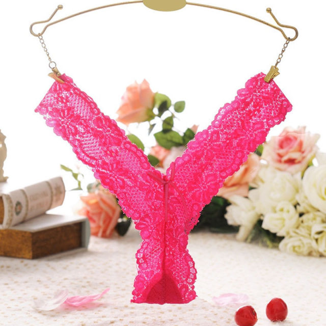 Sexy Lace Floral Thong Ladies Panties Embroidered Mesh Yarn Perspective Young Women Girls Underwear Hot T Pants G-String Thongs