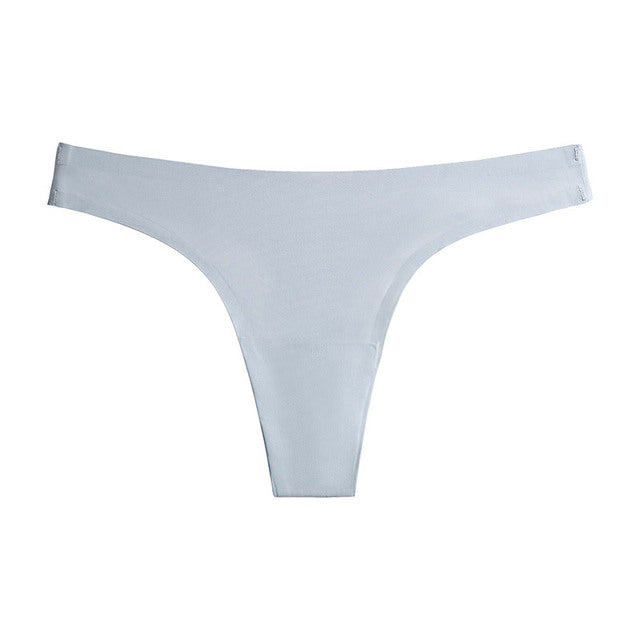 Underwear Sexy Thong Soft Breathable Ice Silk Leopard Panties Women Seamless T-Back Low-Rise Lingerie G-String