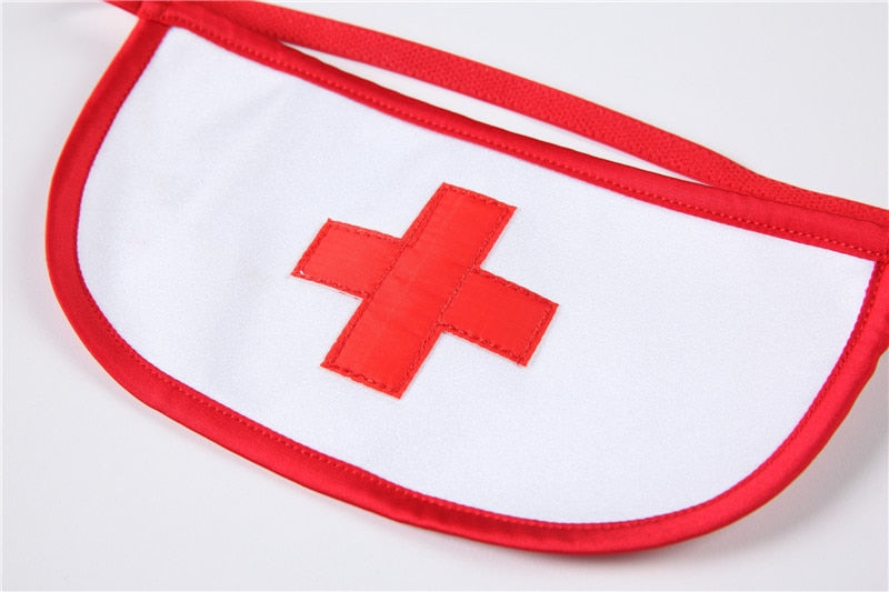 Sexy Nurse 3Pcs Double Zipper Cosplay Costumes Big Breasts And Butt Outfit Erotic Lingerie With Thong For Women Uniform New 0664