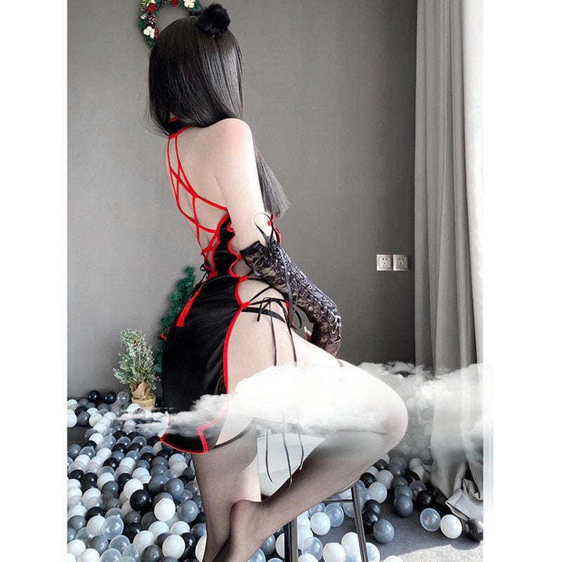 Cosplay Play Costumes Charming Side Open Design Porno Outfit Japanese Anime Sexy Lingerie For Women Cheongsam Dr Stone 0729
