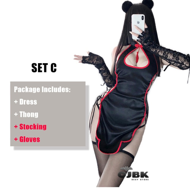 Cosplay Play Costumes Charming Side Open Design Porno Outfit Japanese Anime Sexy Lingerie For Women Cheongsam Dr Stone 0729