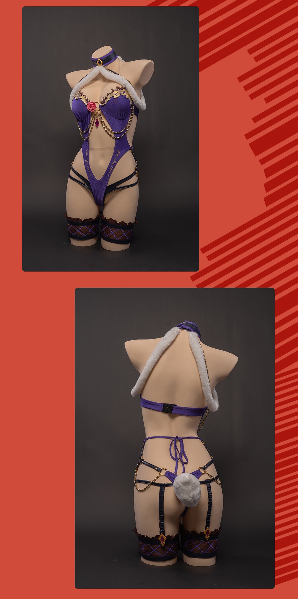 UWOWO Anime Fate Grand Order Scathach Cosplay Bunny Girl Costume Halloween Dress