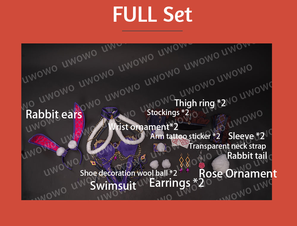 UWOWO Anime Fate Grand Order Scathach Cosplay Bunny Girl Costume Halloween Dress