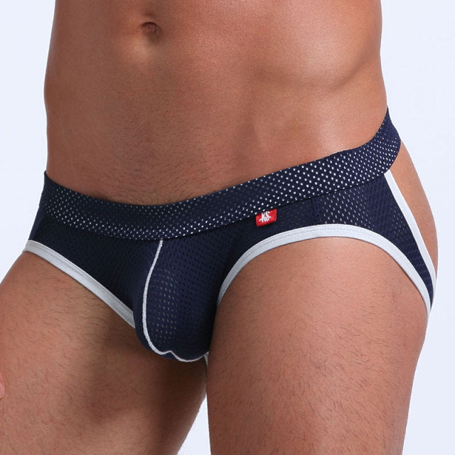 Sexy Gay Underwear Men Transparent Jockstrap String Homme Slip Sexy Erotic Homens Mens Thongs And G Strings Cueca Gay WJ
