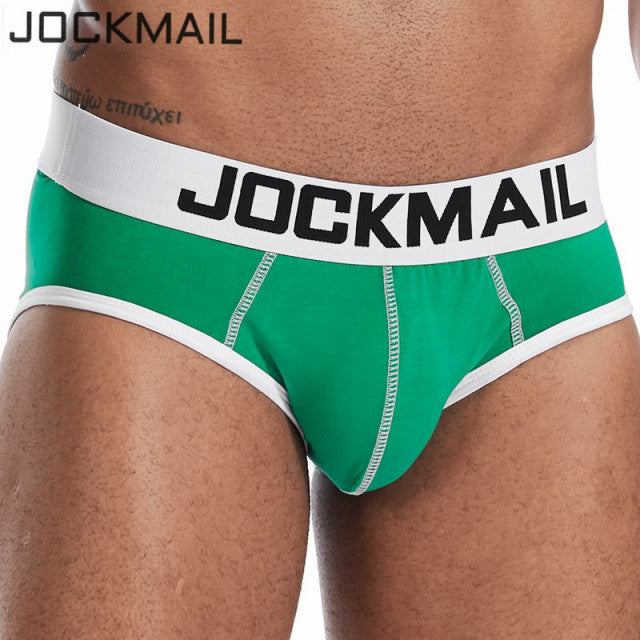 JOCKMAIL Sexy Men Underwear Briefs Cuecas Calzoncillos Slip Gay Underwear U Convex Pouch Breathable Cotton Male Panties Shorts