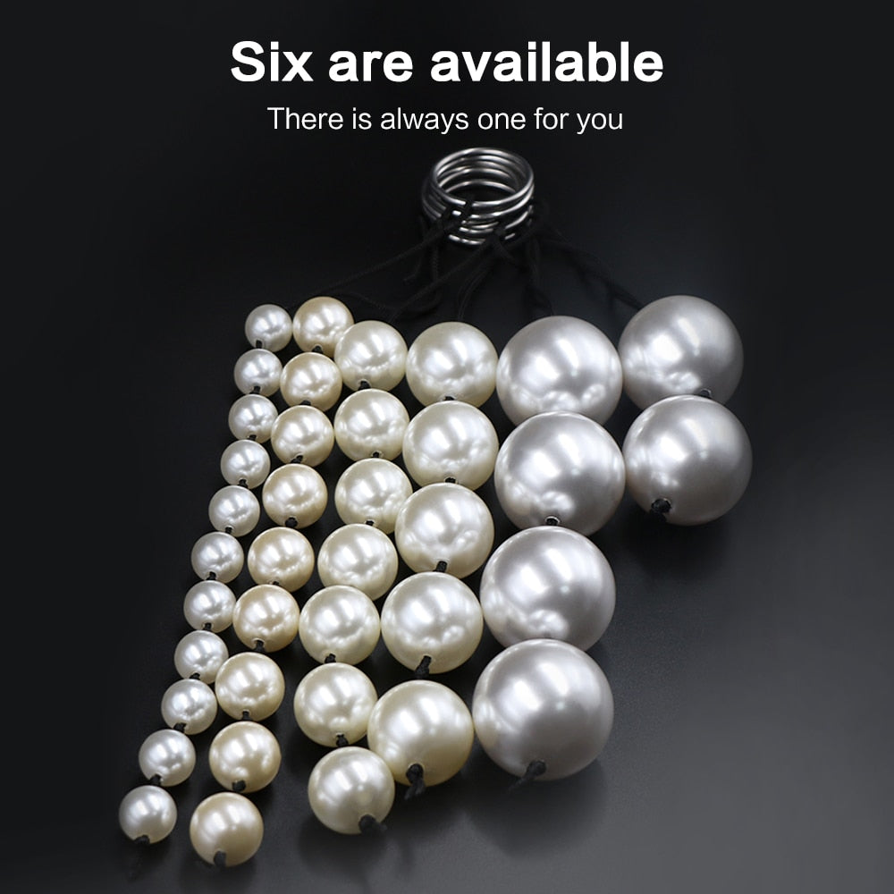 Long Anal Beads Butt Plug Rubber Park Super Large Pearl Anal Plugs Sex Toys for Woman Men Handheld Anus Masturbator Expander