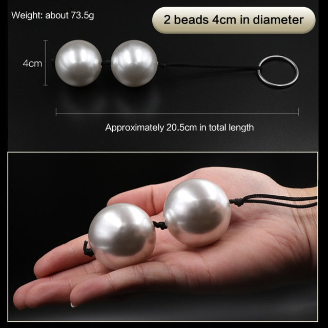 Long Anal Beads Butt Plug Rubber Park Super Large Pearl Anal Plugs Sex Toys for Woman Men Handheld Anus Masturbator Expander