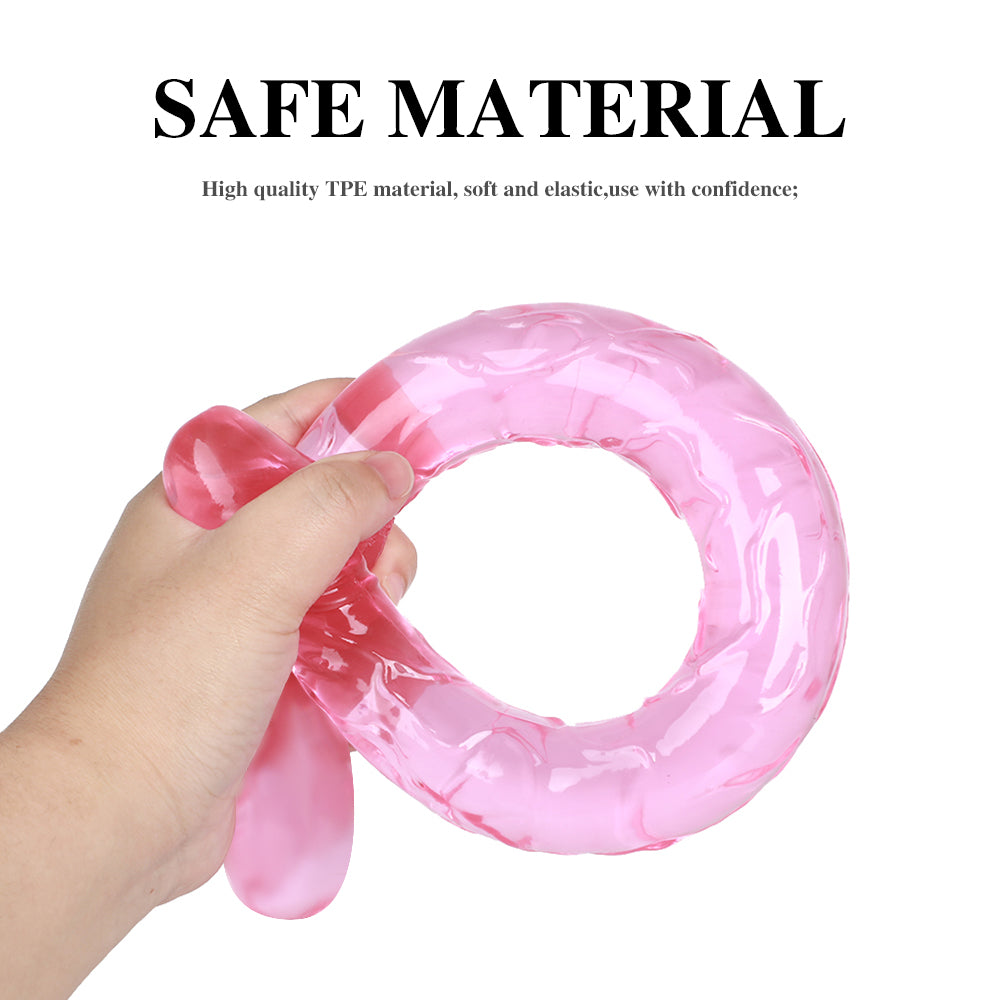 44cm Soft Jelly Dildo Double Long Realistic Dildos Cock Lesbian Vaginal Anal Plug Flexible Fake Penis For Women Dildos Sex Toys