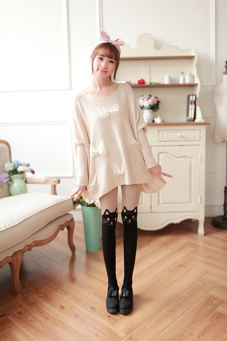 Sexy Stockings Women Cute Cat Tail Leggings Female Catoon Stocking Sexy Sheer Pantyhose Stockings Long Sexy Stocking