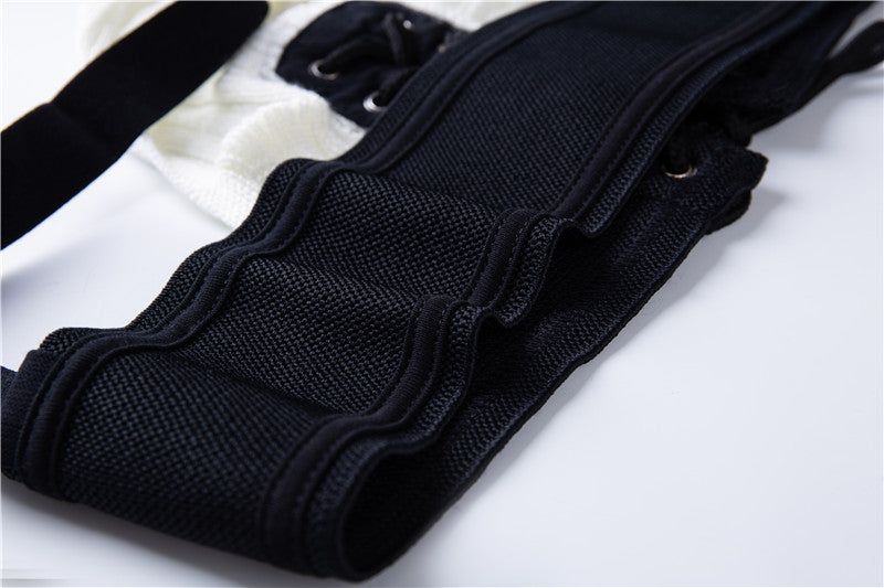 Sexy Thong Men Jockstrap Underwear Lacing Penis Pouch Lingerie Waistband Lace Up Open Front Gay Men Underpants Fetish Exotic