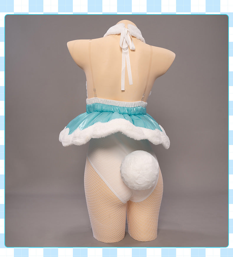 UWOWO Mikuu Cosplay Hatsunee Costume Anime Figure Sexy White Bunny Girl Cute Bunnies VOCALOID Mikubunny Ver Jumpsuit Rabbit Suit