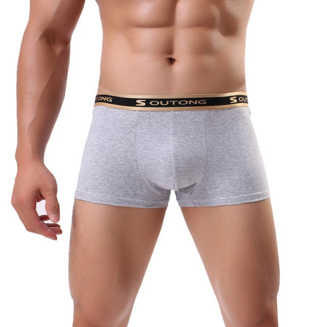 Sexy Boxer Mens Snake Skin Leather Underwear Men Shorts Men U Convex Low Waist Male Underpants Ropa Interior Hombre