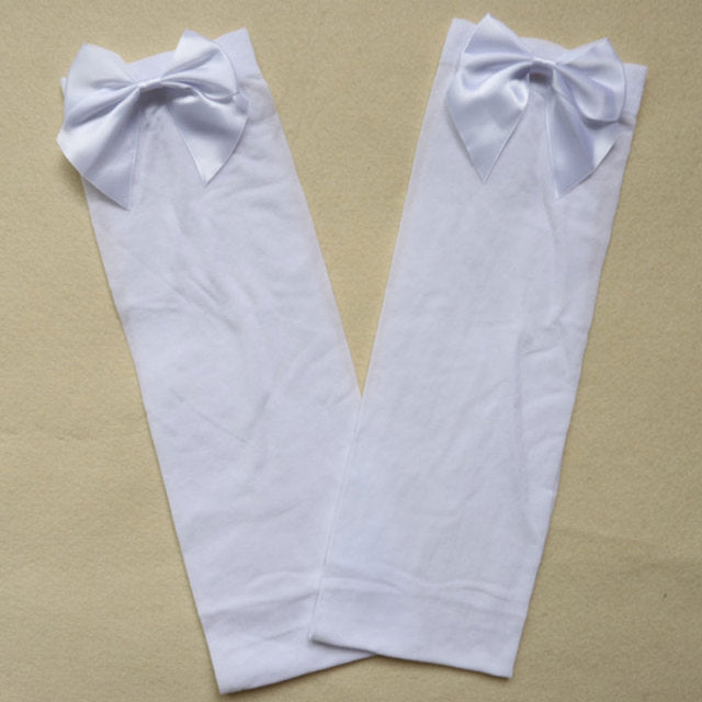 Women Sexy Thigh-High Bow Stockings Cosplay Gift Long  Japanese Style Soft Breathable Black White Stocking