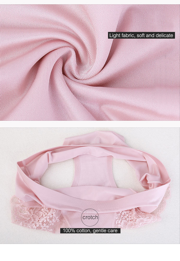 3Pcs/set Women Sexy lingerie Lace Underwear Seamless sensual Panties Briefs Female Ice Silk intimates Underpants Cotton briefs