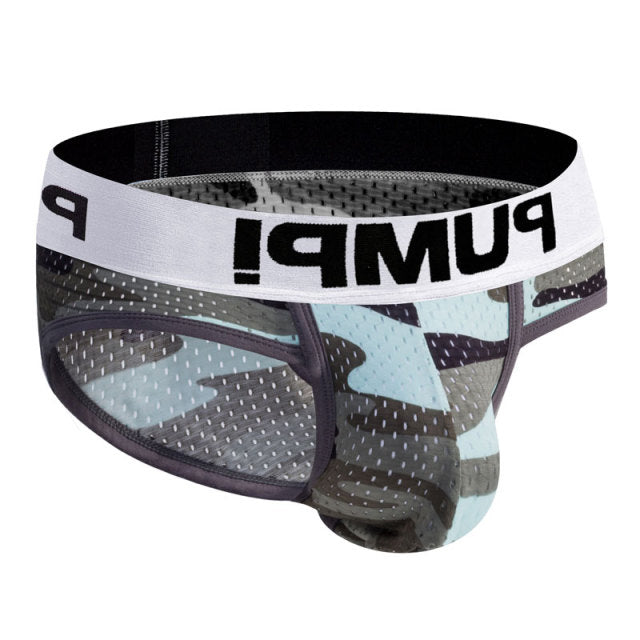 Ins Style Sexy Underwear Men Jockstrap Slip Mesh Soft Cotton Gay Man Underwear Bikini Men Briefs Lingerie Cueca Male Panties