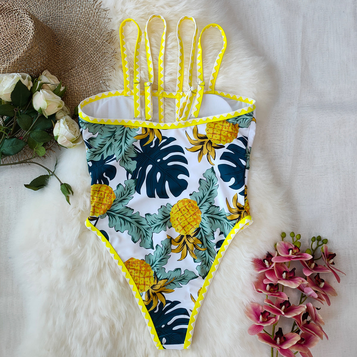Ashgaily New One Piece Swimsuit Sexy Cartoon Printed Swimwear Women Bathing Suit Beach Backless Monokini Swimsuit Female