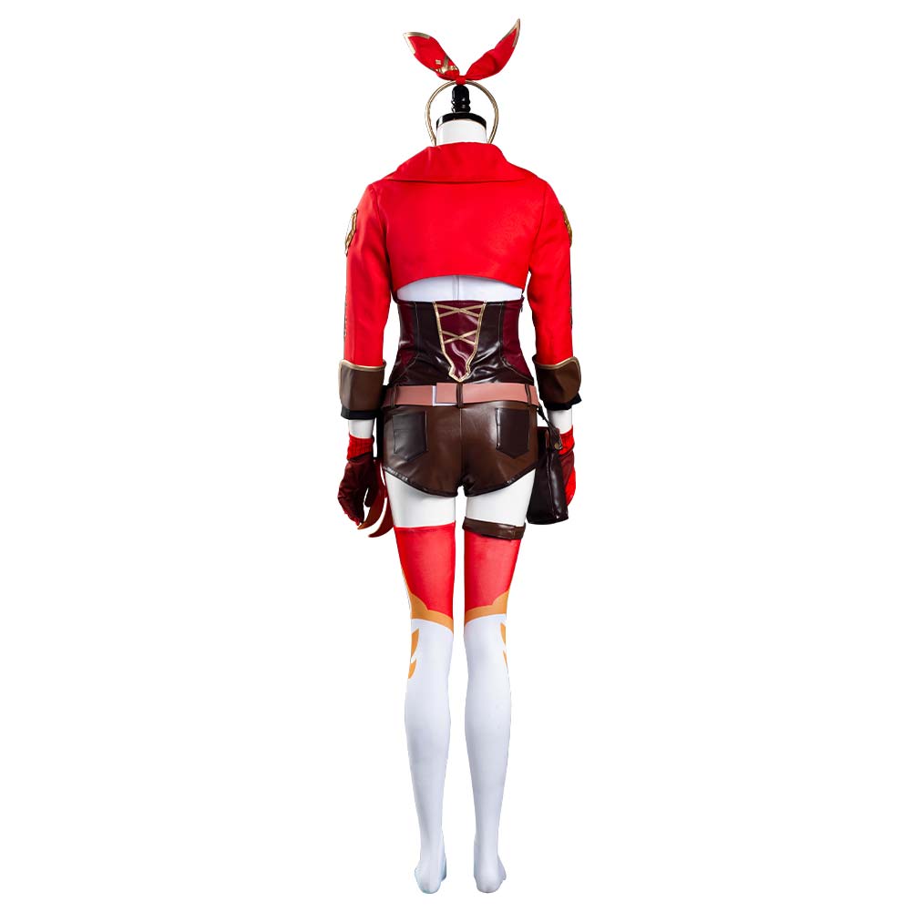 Genshin Impact Amber Cosplay Costume Jumpsuit Outfits Halloween Carnival Suit
