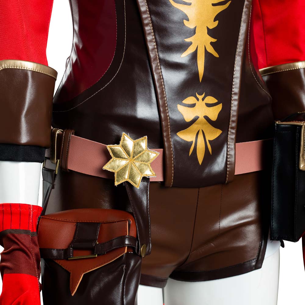 Genshin Impact Amber Cosplay Costume Jumpsuit Outfits Halloween Carnival Suit
