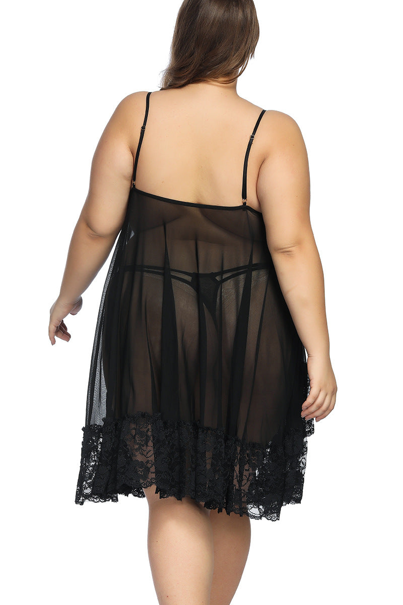 Lingerie Bodysuit Plus Size Clothing Sexy Lingerie Sexy Suspender Nightdress Plus Size Pajamas Dresses For Women 5XL 6XL 7XL