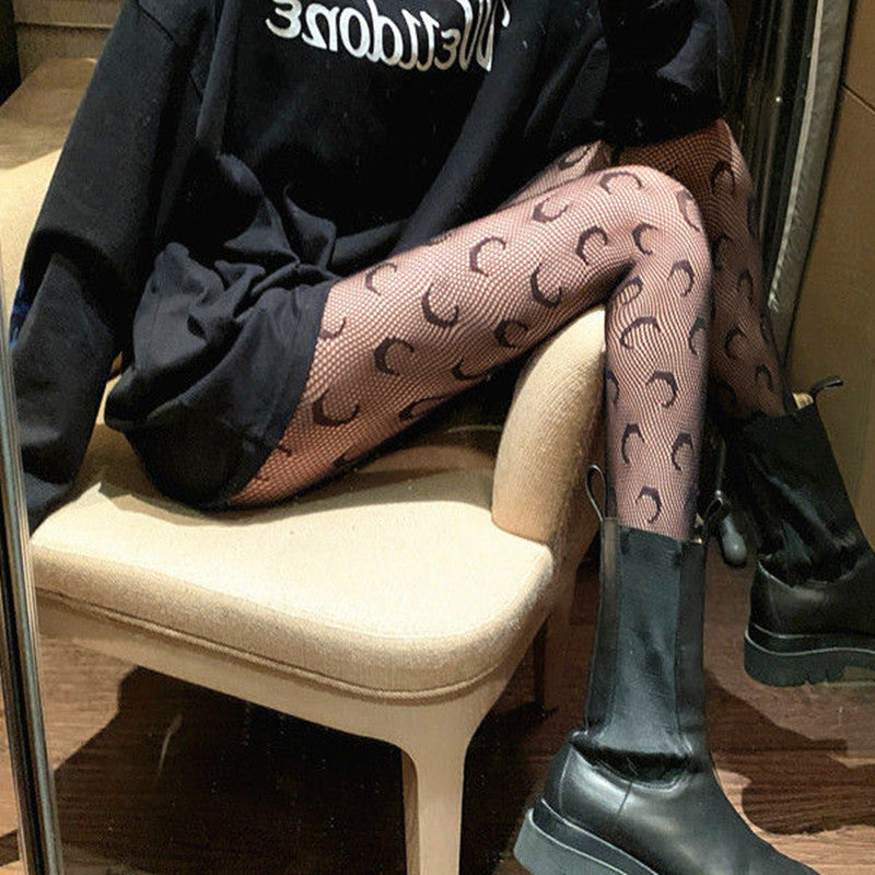 Anime Moon Silk Stockings Cosplay Sexy Fishnet Tights Fashion Black White Lolita Socks