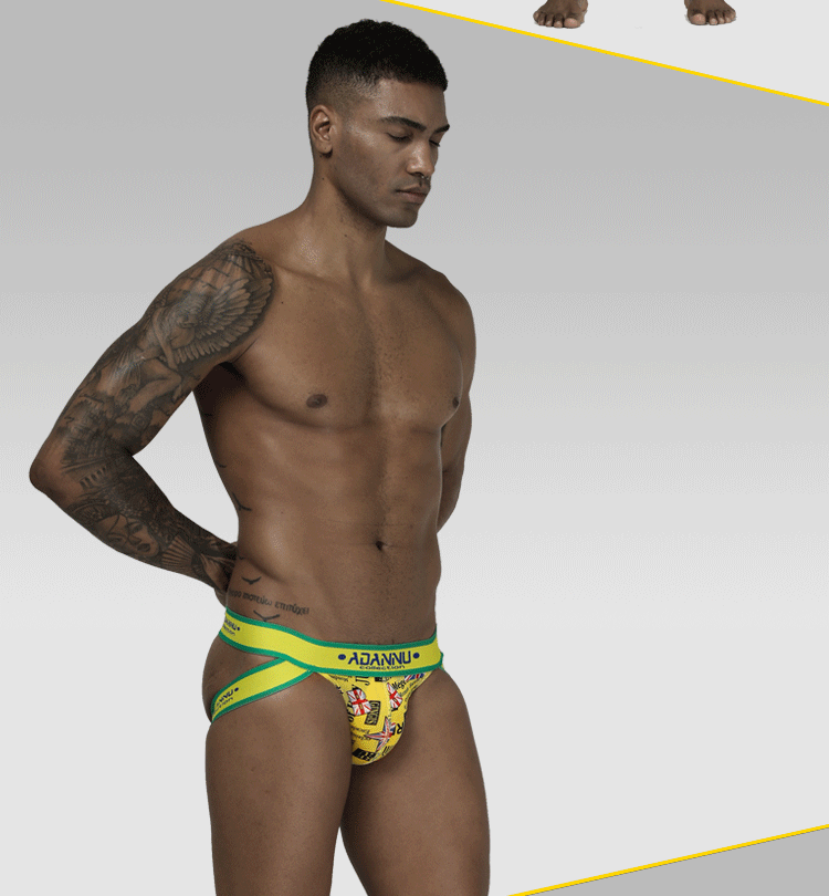 ORLVS Men Panties Jockstrap Men Underwear Gay Thong Man Briefs Underpants Slip Sexy Cotton Pouch Cuecas Thongs Homme G String