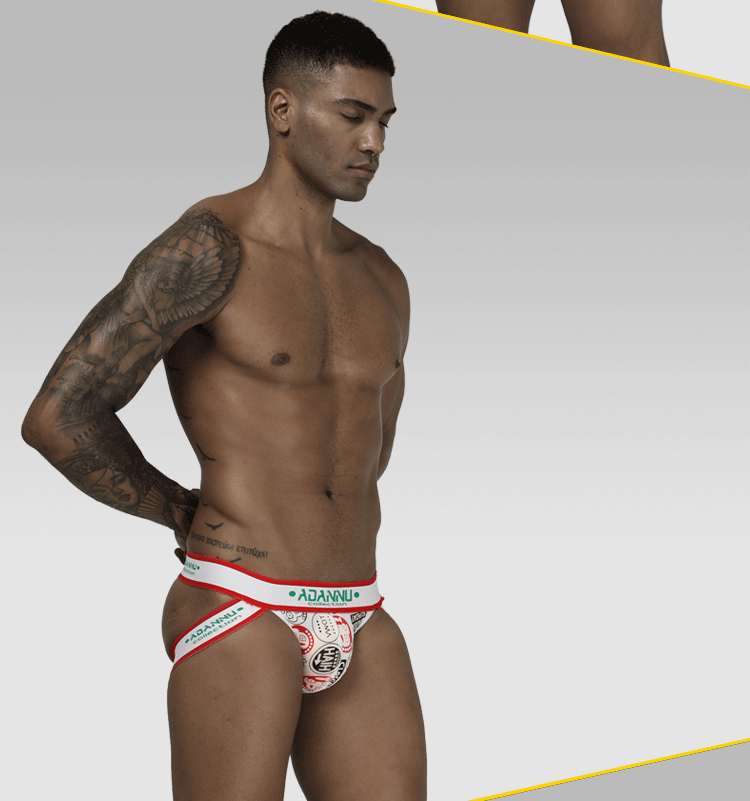 ORLVS Men Panties Jockstrap Men Underwear Gay Thong Man Briefs Underpants Slip Sexy Cotton Pouch Cuecas Thongs Homme G String