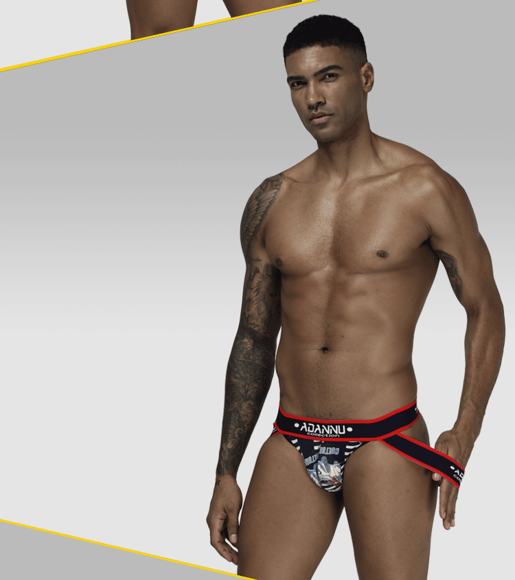 ORLVS Men Panties Jockstrap Men Underwear Gay Thong Man Briefs Underpants Slip Sexy Cotton Pouch Cuecas Thongs Homme G String