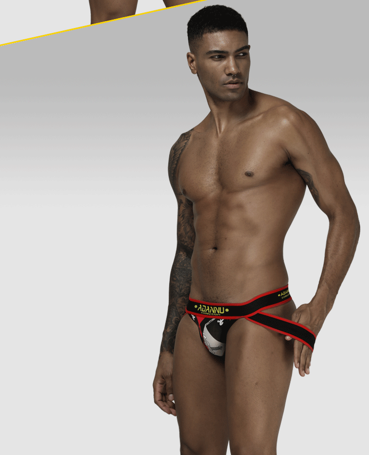 ORLVS Men Panties Jockstrap Men Underwear Gay Thong Man Briefs Underpants Slip Sexy Cotton Pouch Cuecas Thongs Homme G String