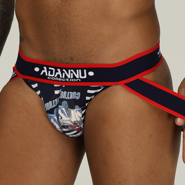ORLVS Men Panties Jockstrap Men Underwear Gay Thong Man Briefs Underpants Slip Sexy Cotton Pouch Cuecas Thongs Homme G String