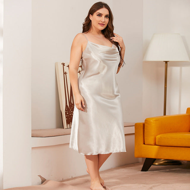 Women Plus Size Homewear Sleepshirts Nightdress Female Sexy Sling Nightgowns Lingerie Sleepdress Dressing Gown Ome Clothes